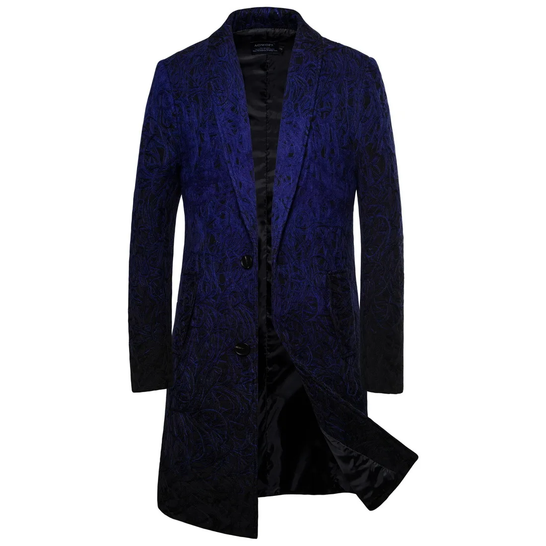 

Мужское длинное хлопковое пальто, новая однотонная Повседневная Деловая приталенная ветровка из смеси шерсти, одежда для осени и зимы