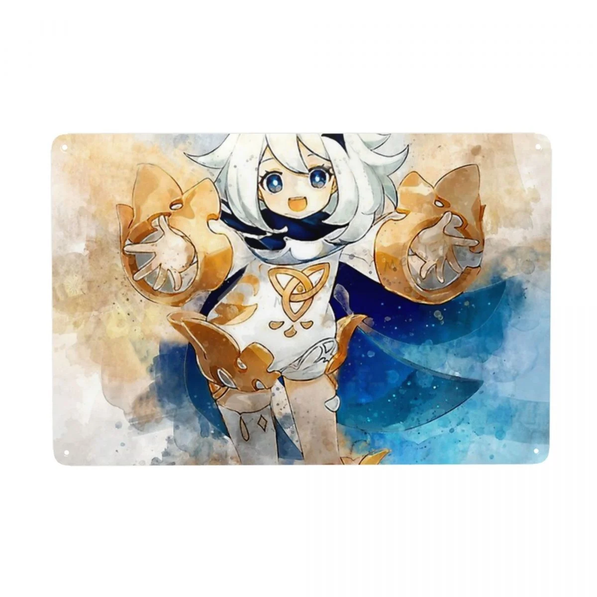 

Genshin ударные металлические жестяные знаки Paimon винтажная железная живопись пластина гараж комната Домашний декор настенные искусства