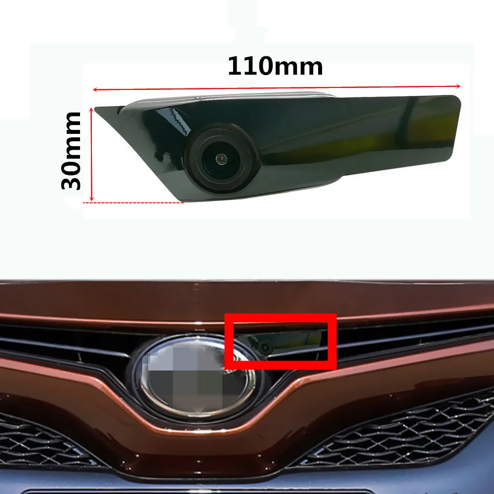 

YIFOUM HD CCD Автомобильная камера переднего вида для парковки ночного видения с положительным водонепроницаемым логотипом для Toyota Camry XV70 2017 2018 2019 2020