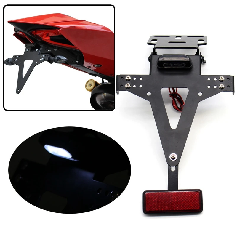 

For Yamaha Yzf R1 R3 R6 R15 R25 Fz6 Mt-07 Mt 07 Motorcycle Adjustable Angle License Number Plate Frame Holder Bracket