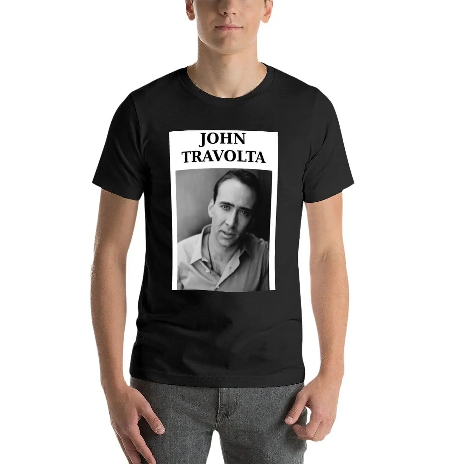 Николас Траволта... Джон Кейдж... WTF? Футболка блузка кавайная одежда футболки