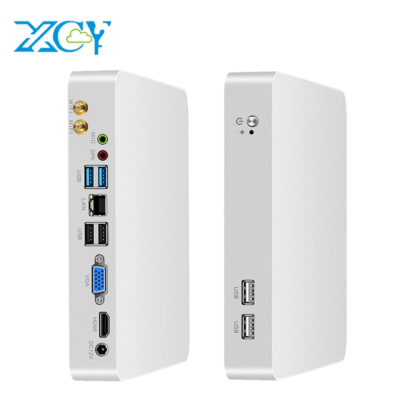 XCY Mini Pc Intel Core i5 4200U i7 4500U Micro Office Computer Linux Tv Box Minipc HDMI VGA WiFi Gigabit Ethernet Desktop PC