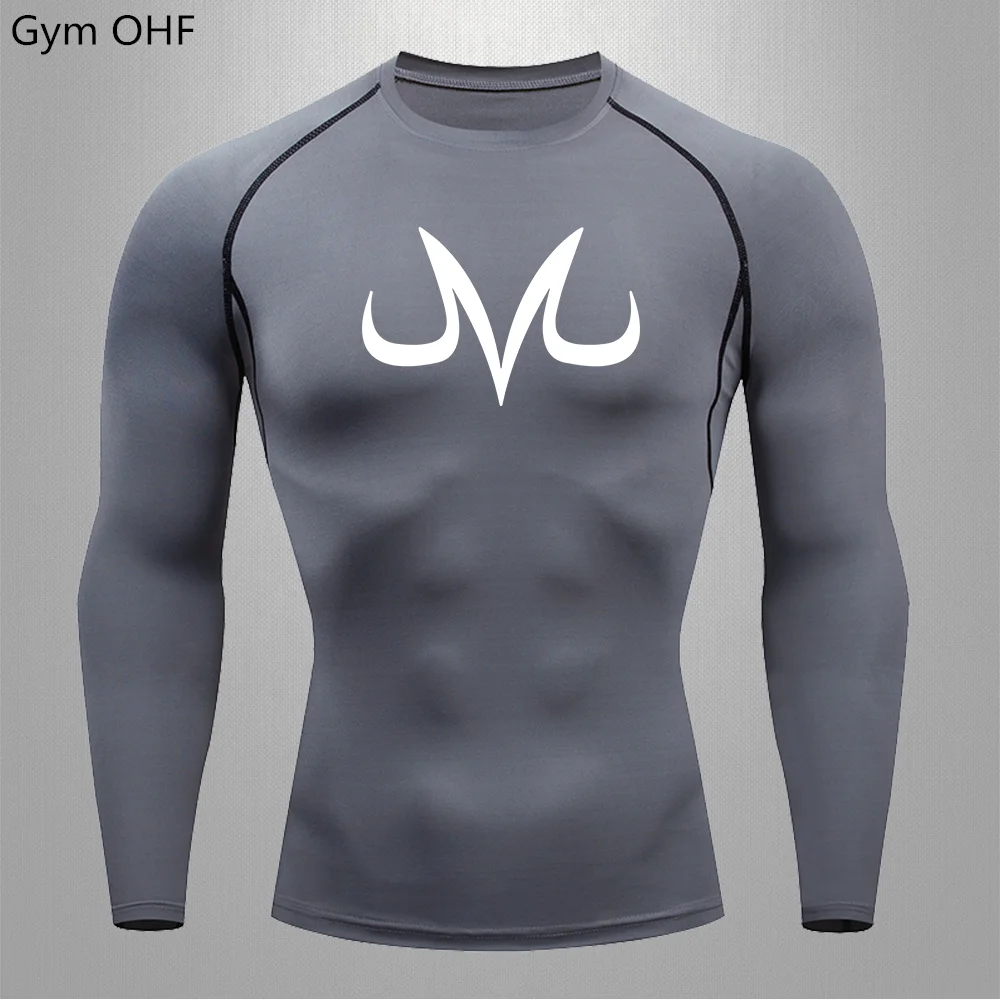 Мужская Спортивная Футболка Rashguard MMA облегающий Топ для бега фитнеса