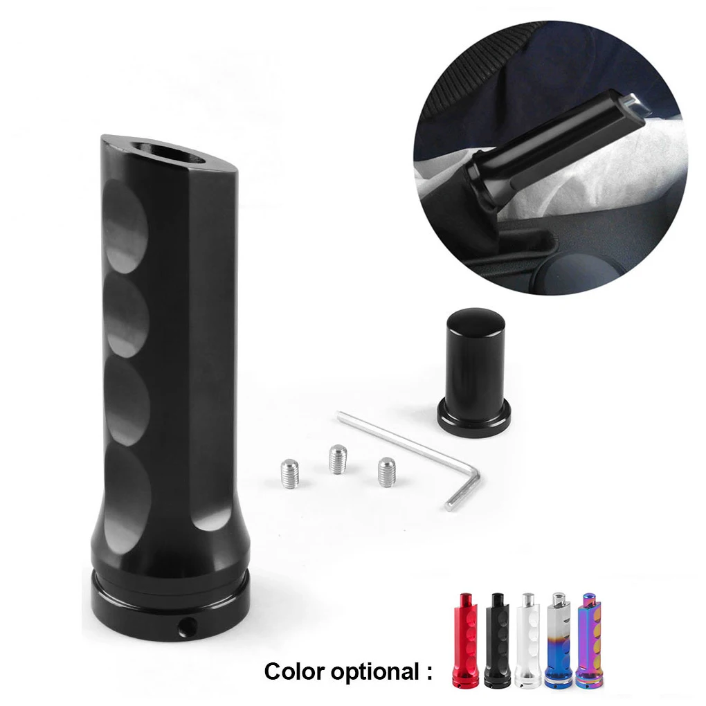 

Car Handle Handbrake Sleeve Aluminum Alloy Protector Cover Interior Hand Brake Sleeve Handbrake Handle Hand Protector Cover