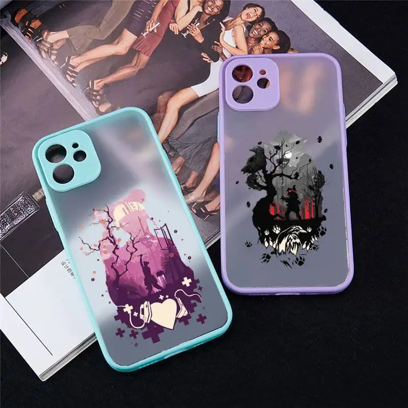 

Apex Legends game Phone Case For iPhone 13 12 11 Mini Pro XR XS Max 7 8 Plus X Matte transparent blue Back Cover