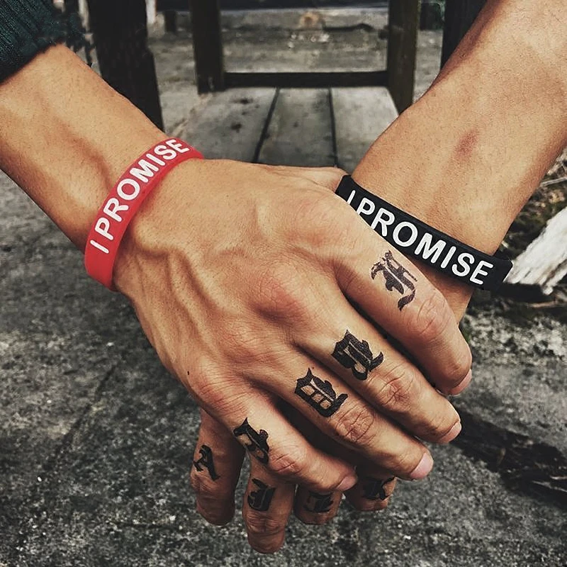 Модный силиконовый браслет я обещаю баскетбольный Спорт энергетический баланс