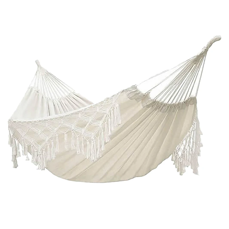 

Swing Portable White Canvas Hammock Romantic Lace Hammock Camping Hammock Garden Hammock For Outdoor