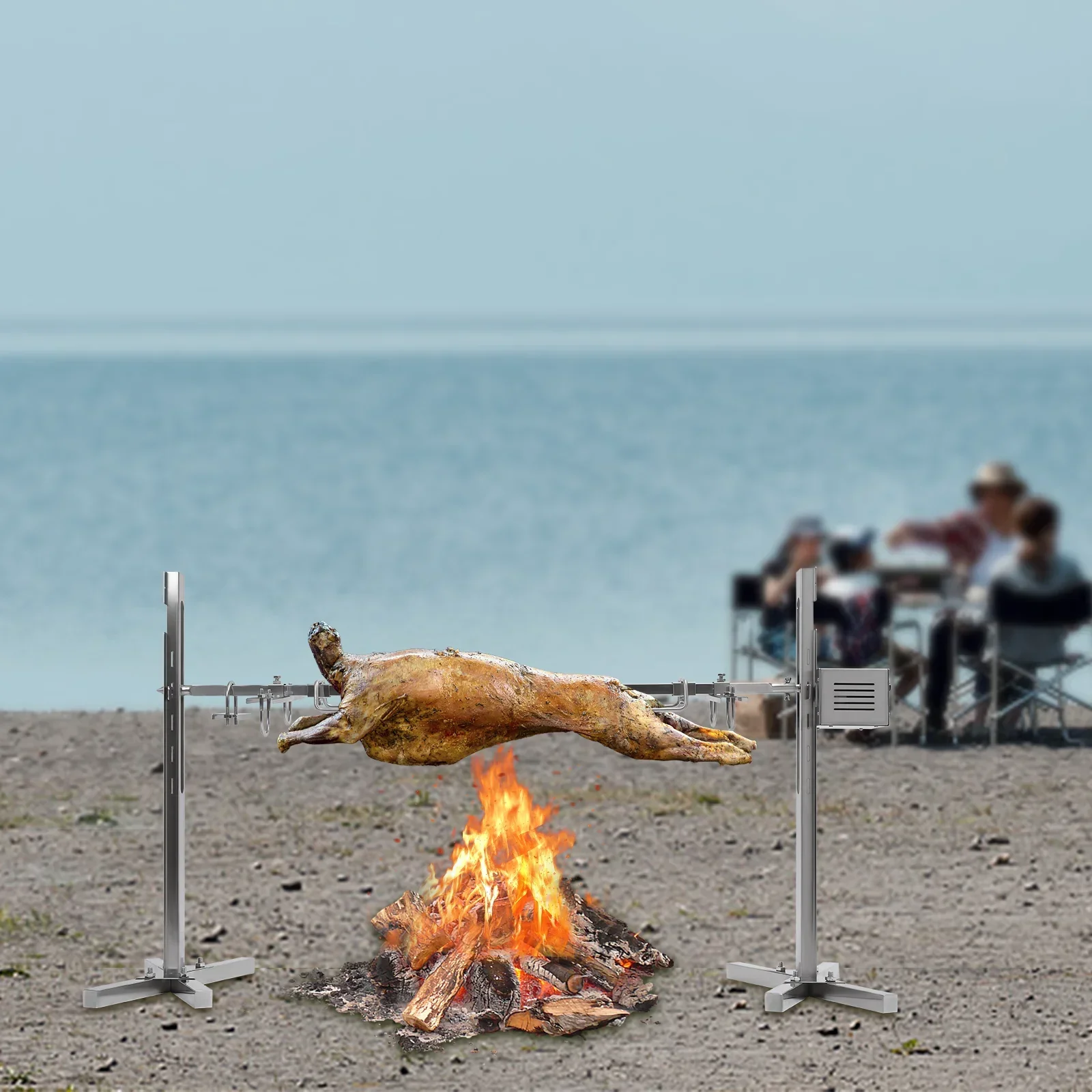 53-дюймовый Электрический гриль для барбекю жаровня свиньи ягненка