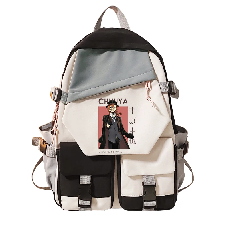 

Anime Bungou Stray Dogs Backpack Student School Bag Teenager Bookbag Men Women Rucksack Large Capacity Travel Knapsack Mochila