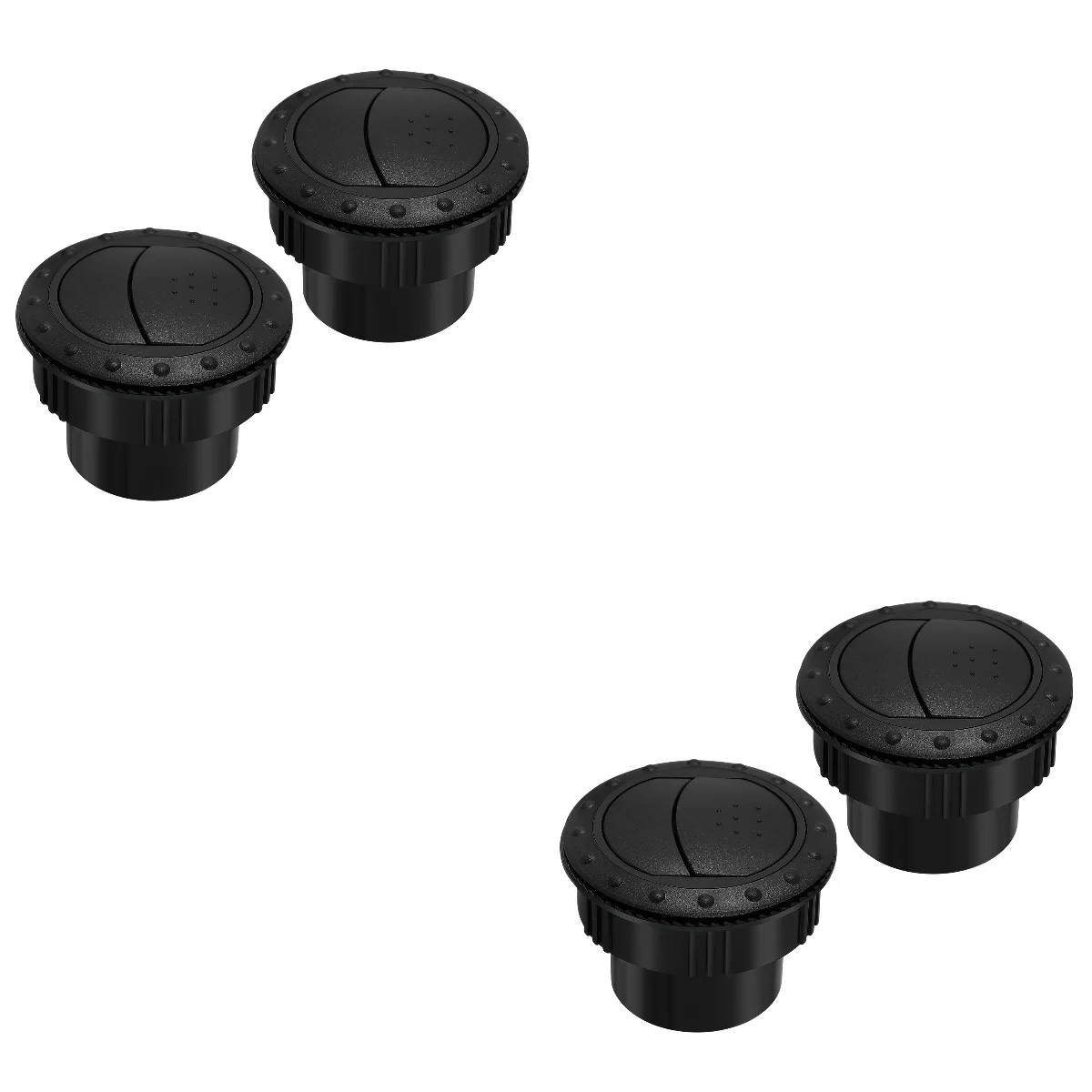

2pcs Garneck 2Pcs 60mm Dashboard Air Vent Outlet Air Conditioning Deflector Side Roof for Car RV ATV A1176 (Black)
