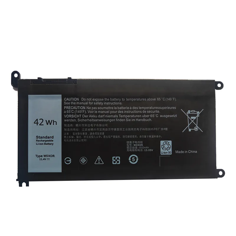 Фото Сменный аккумулятор 11,4 В, 42 Втч/3680 мАч для Dell WDXOR Inspiron 15-5565 5567 7368 7460 7560 7572 №4