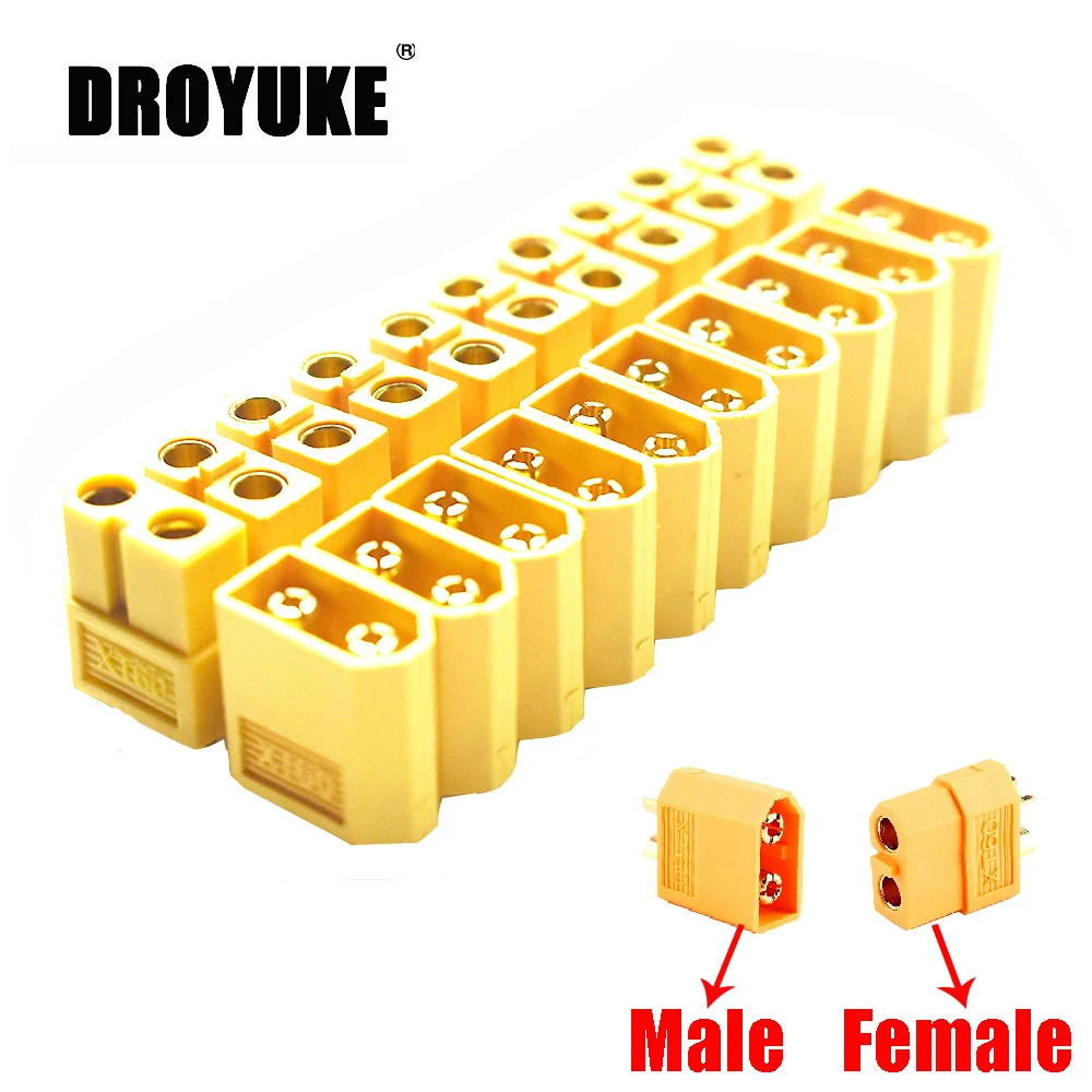 Штепсельная Вилка Droyuke XT60 XT-60 XT30 XT90 T штепсельная для радиоуправляемой батареи Lipo