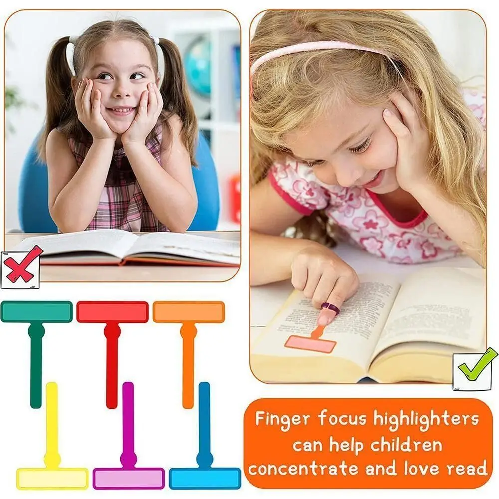 

For Kids Hyperactive Autism Reading Magnifier Finger Focus Highlighter Dyslexia Tools ADHD Tools Guided Reading Strips