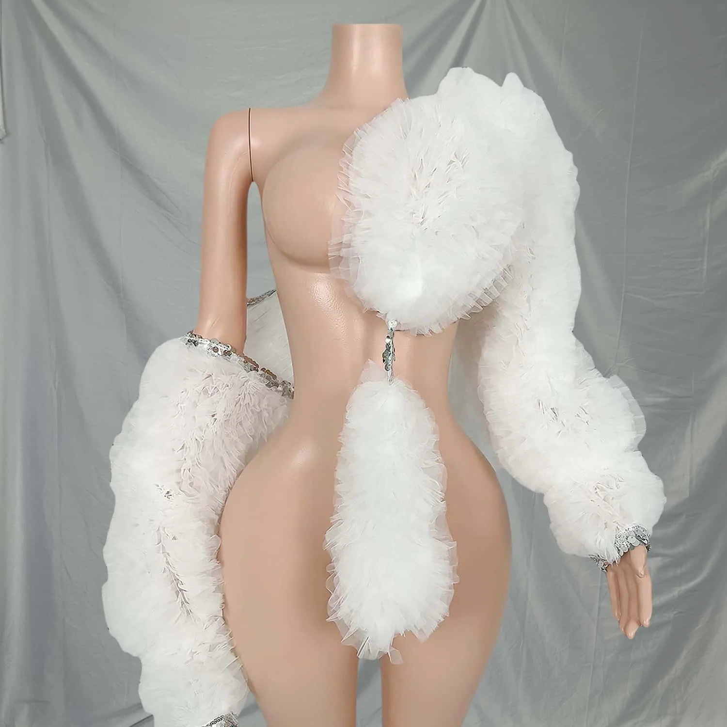 Белая/черная сексуальная шаль из искусственной сетки элегантная Свадебная