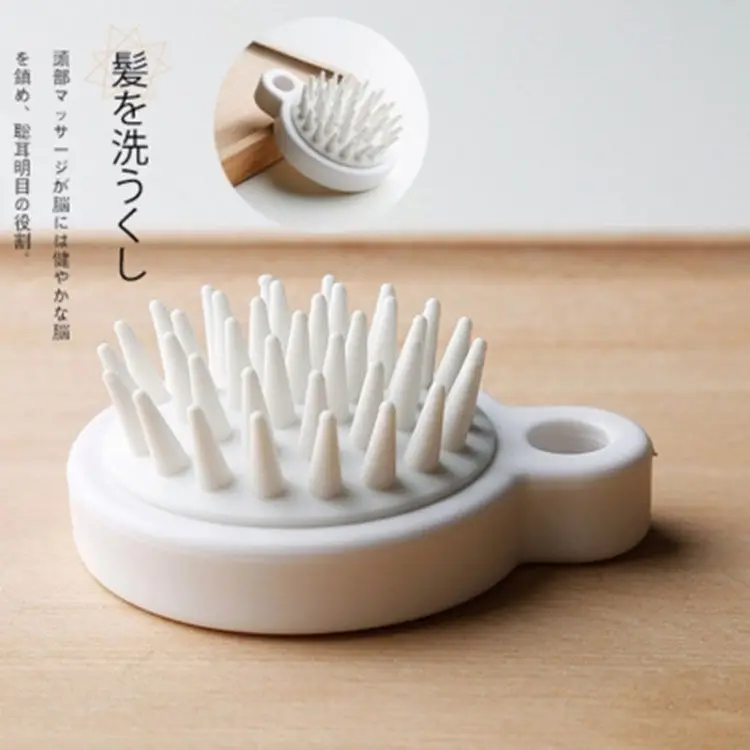 Silicone Japanese Muji Scalp Hair Massager Shampoo Massage  Bath Brush Head Cleaning Smooth Stimulates Shower  Comb Care Tool