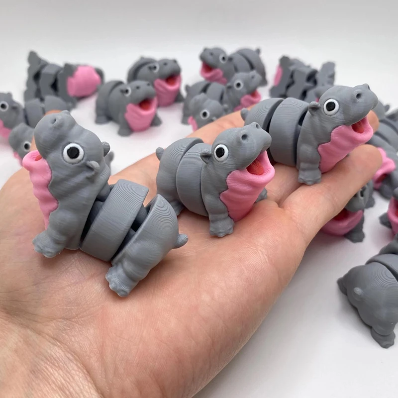 Moo Deng Hippo фигурки из смолы игрушки маленькие портативные настольные статуи