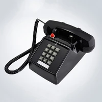 Dual Line Interface Corded Desk Telephone with Loud Ringer  Red Light Flash  Retro 1-Handset Landline Phone for Home  Office