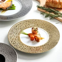 hand drawn annual rings porcelain dinner plates kitchen ttay ceramic tableware food dishes salad dish steak western plate