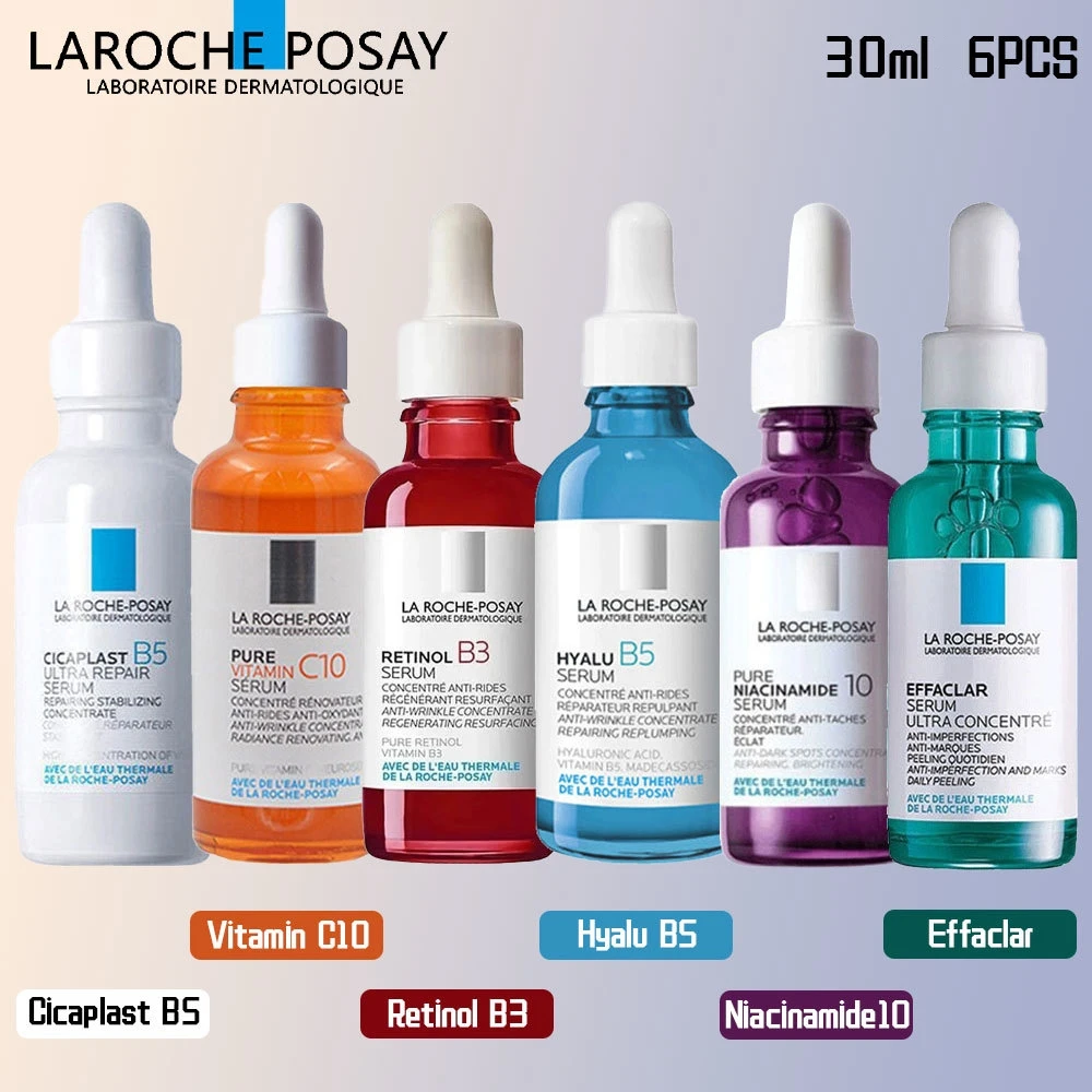 

Антивозрастная сыворотка для акне La Roche Posay, 30 мл, каралар, ретинол B3, цикапласт В5, чистый витамин C10, HYALU В5, Ниацинамид, уход за кожей