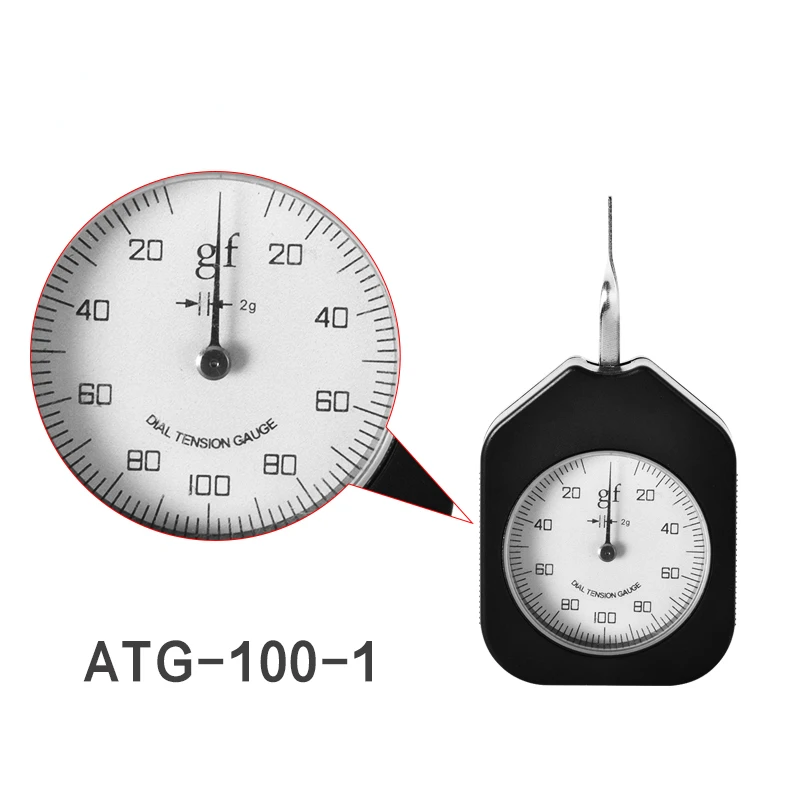 

30g 50g 100g 150g 300g 500g Handheld Orthodontic Force Gram Gauge ATG-100-1 Single Pointer Dial Tension Gauge Meter