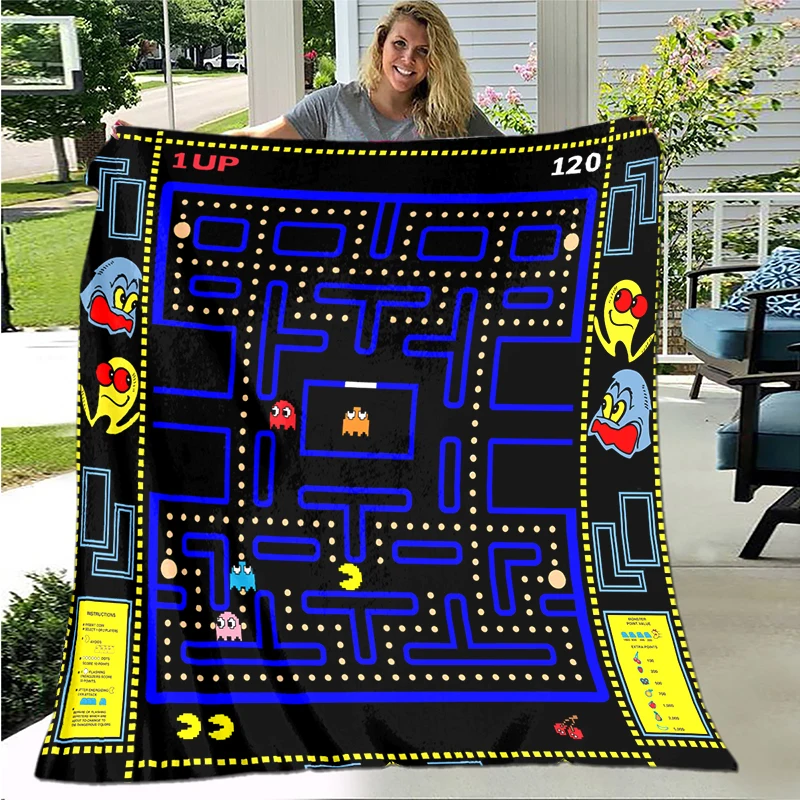 

Games Blanket Retro Games Maze Flannel Blanket Super Soft Fleece Throw Blankets for Bedroom Couch Sofa Tv Blanket Gamer Blanket