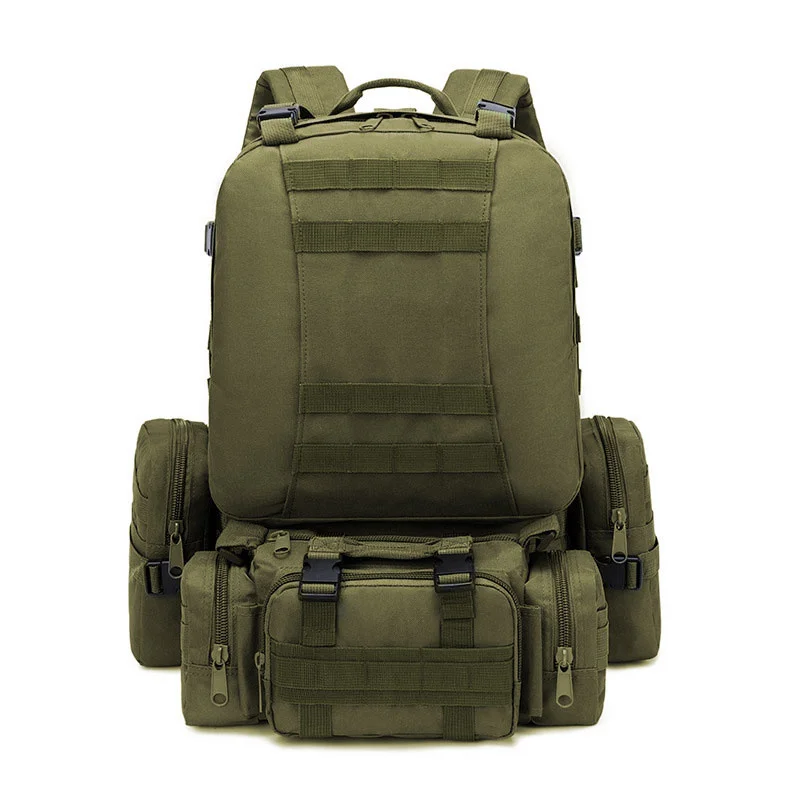 

50L Tactical Backpack,Men's Military Backpack,4 in 1Molle Sport Tactical Bag,Outdoor Hiking Climbing Army Backpack Camping Bags