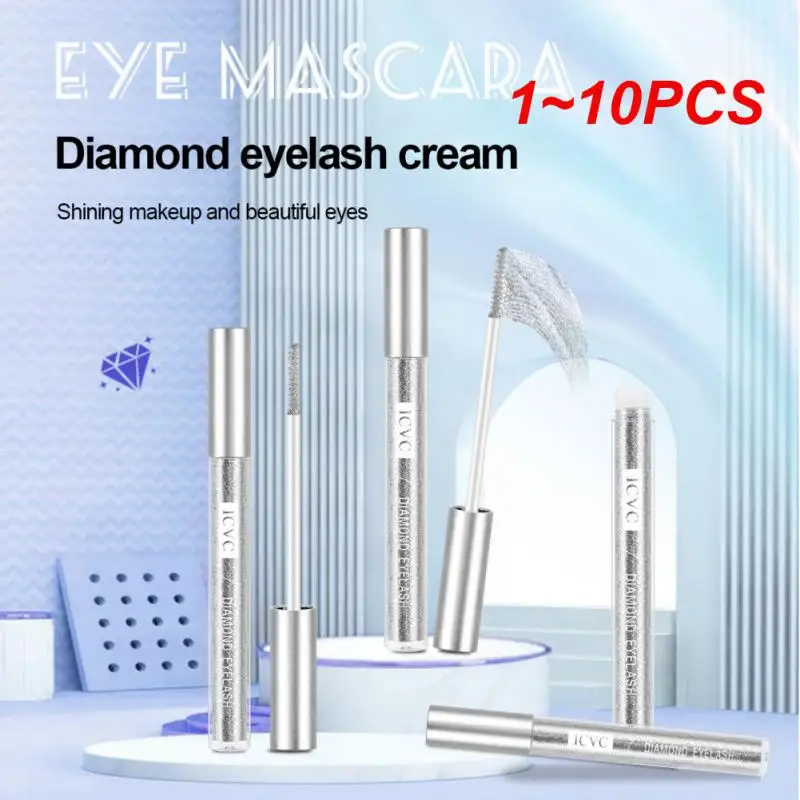 

1 ~ 10 шт. Алмазная тушь для ресниц Сияющие галактические блестки устойчивая к поту блестящая быстросохнущая стойкая завивка густая тушь для ресниц Мерцающая