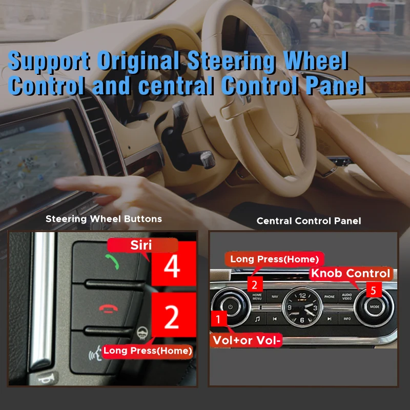 Фото Беспроводной адаптер CarPlay Android Auto для Land Rover Discovery 4, denso Plug & Play Mirror Link AirPlay, навигация, DVD, OEM-управления №4
