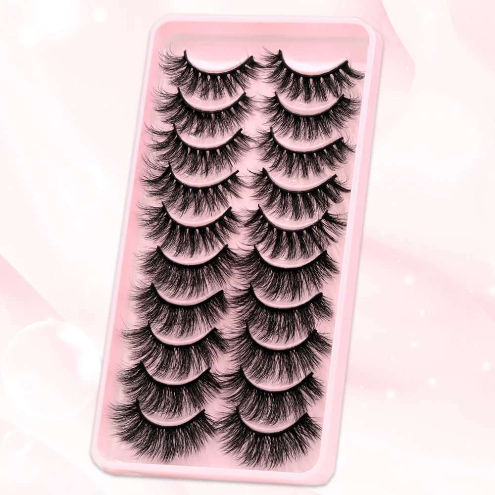 10 пар 3D норковые ресницы натуральные для наращивания макияж Накладные