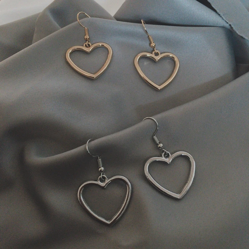 

1 пара, серьги-подвески в виде сердца для девочек