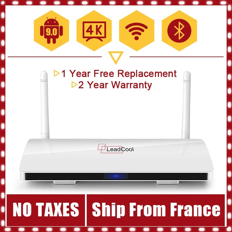 

Leadcool 4k Android tv box Amlogic S905W Quad core 2GB 16GB smart tv box Android 9.0 2.4GHZ WIFI leadcool smart tv set top box