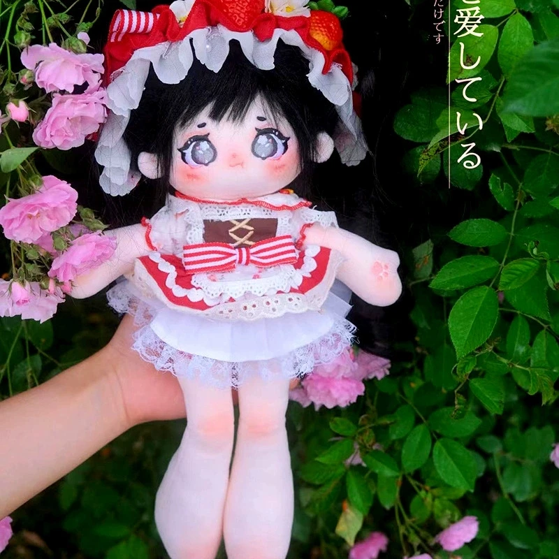 

Original Kawaii High Temperature Wig Girl 40cm Plush Stuffed Doll With Skeleton Long Legs Body Plushie No Attributes Gift