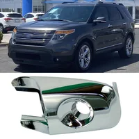 1PC Sliver Car Door Handle Lock Cylinder Cover For Ford Explorer Edge MKX 2011-2019  BA1Z78218A14A Auto Replacement Parts