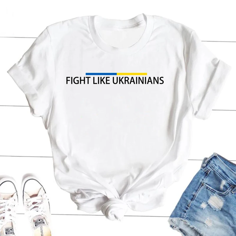 

Fight Like Ukrainians T Shirt men's Peace Ukraine Graphic Printed Fashion Harajuku 2023 Clothes Causal Female Y2K Tops Tee