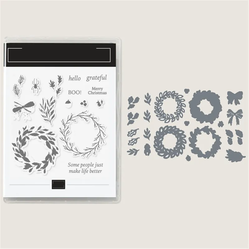 

Благодарные металлические Вырубные штампы и прозрачные штампы для скрапбукинга своими руками декор Хэллоуин тиснение карты шаблоны 2023 Нов...