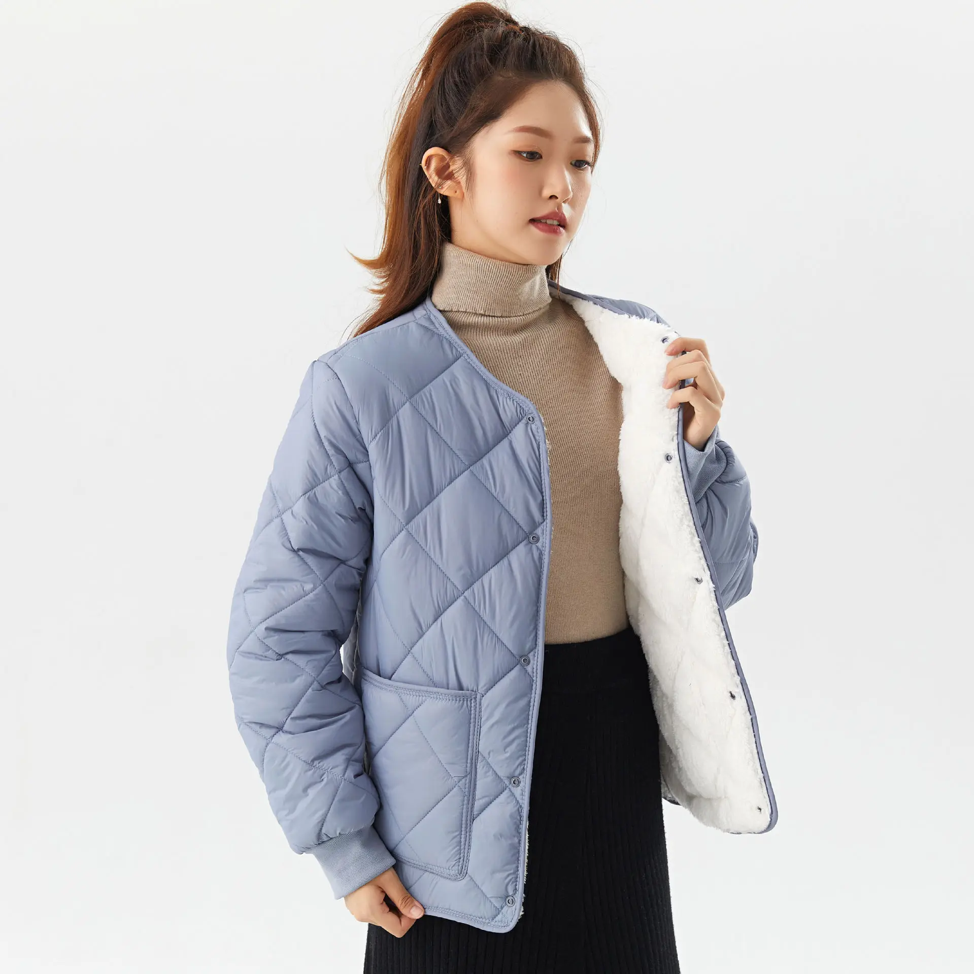 Winter New Loose Cotton Clothing Women Plus Down Thickened Cotton Jacket Female Jacket Cotton Tops