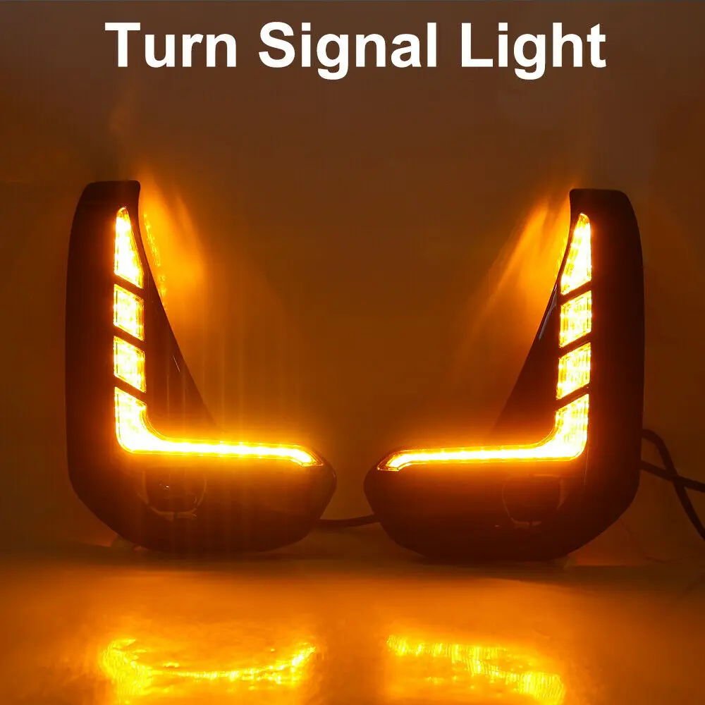 Дневные ходовые огни с указателем поворота для Toyota Hilux Revo 2020 2021