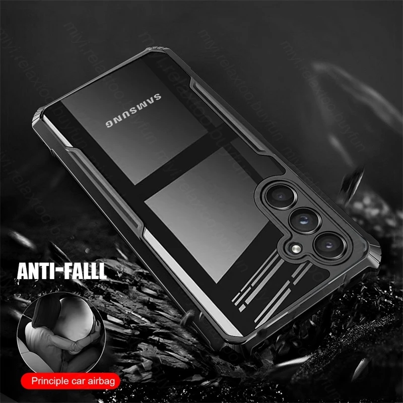 Прозрачная акриловая задняя крышка для Samsung Galaxy M35 металлический чехол