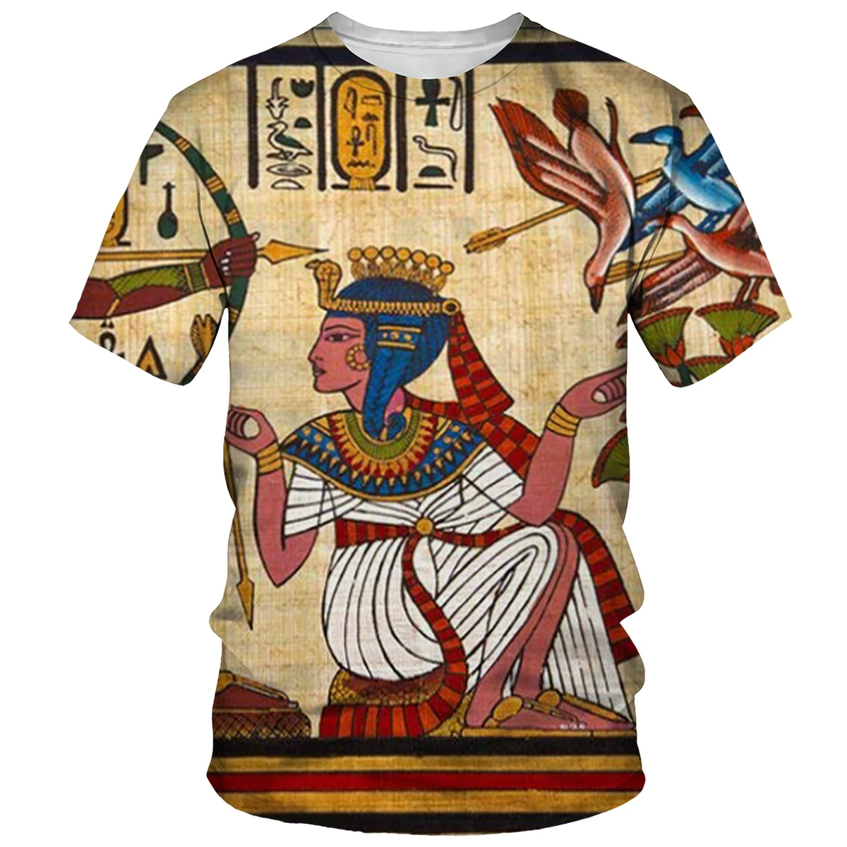 

Мужская футболка с рисунком древнего египетского Бога, Фараона, Анубиса, символов, 3D футболки с принтом, топы с коротким рукавом в стиле Хара...