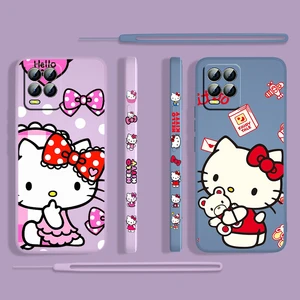 anime hello kitty girl for oppo realme 50i 50a 9i 8i 8 6 pro find x3 lite neo gt master a9 a5 liquid left rope phone case cover free global shipping