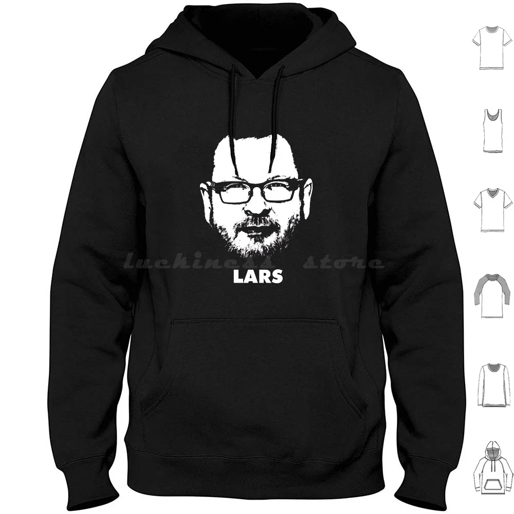 Lars Von Trier Hoodie Cotton Long Sleeve Filmmaker Director Movie Film Cinema Cinephile Lover Face Black White