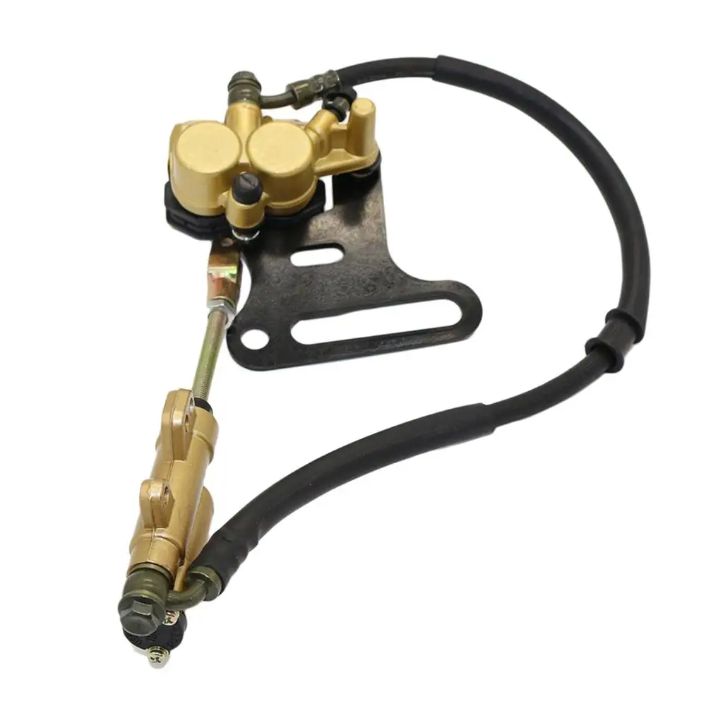 

12mm Rear Hydraulic Disc Brake Cylinder Caliper Assembly Fit for 50cc 70cc 110cc 125cc 150cc Chinese Scooter (Golden)