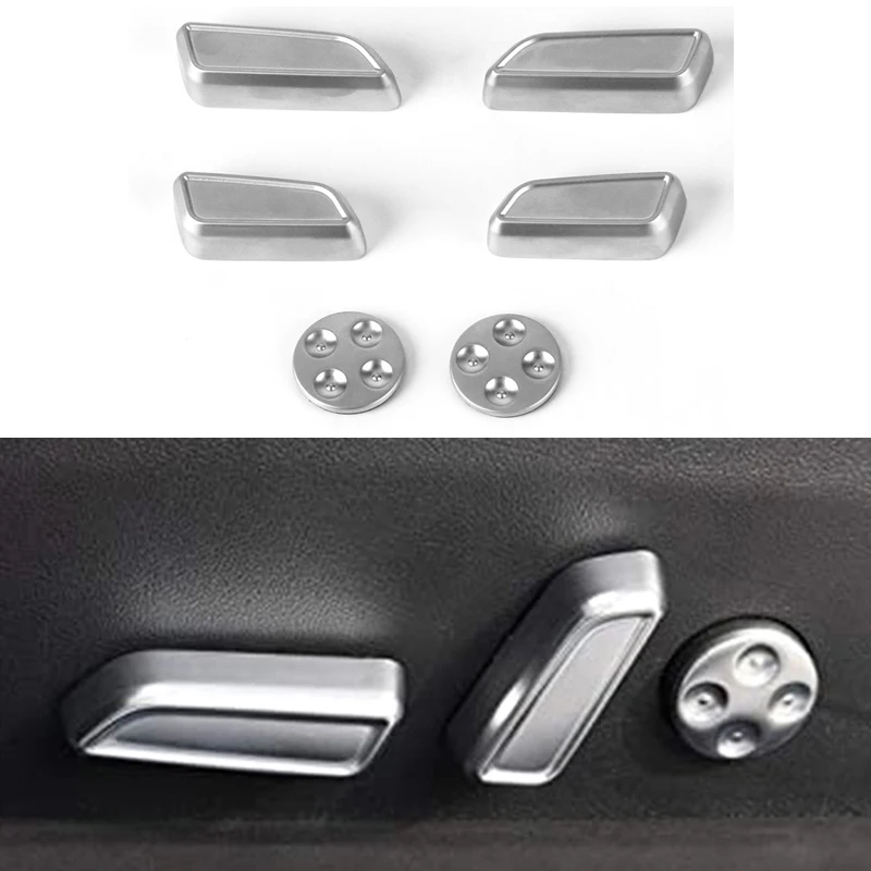 

6pcs Aluminum Alloy Car Seat Button Adjuster Cover Sticker Interior Decorative Frame for Tesla Model3/Y/X/S Car Accessories