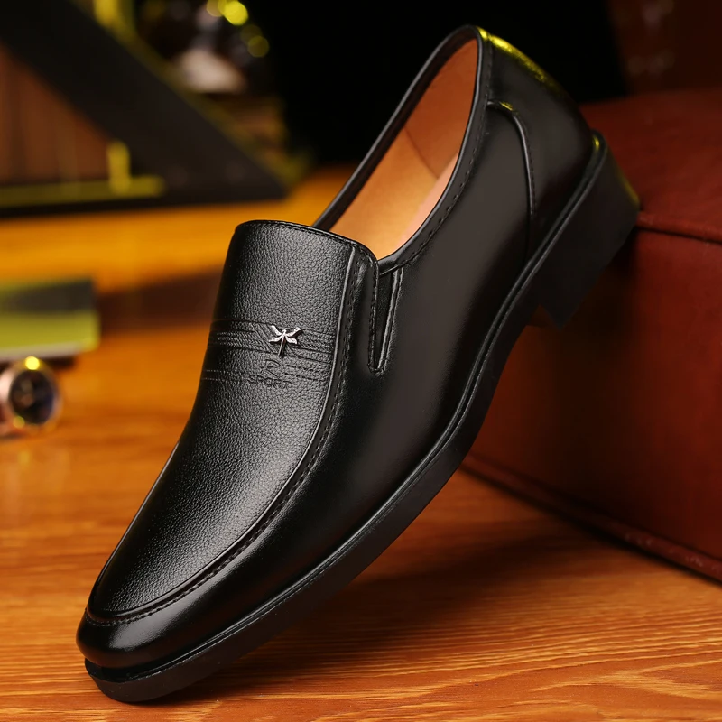

2022 Men's Genuine Leather Microfiber Leathe Shoes Soft Anti-slip Rubber Loafers Man Casual Leather Shoes