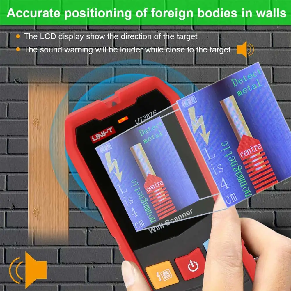 UNI-T UT387E детектор Bolzen Ручной металлодетектор
