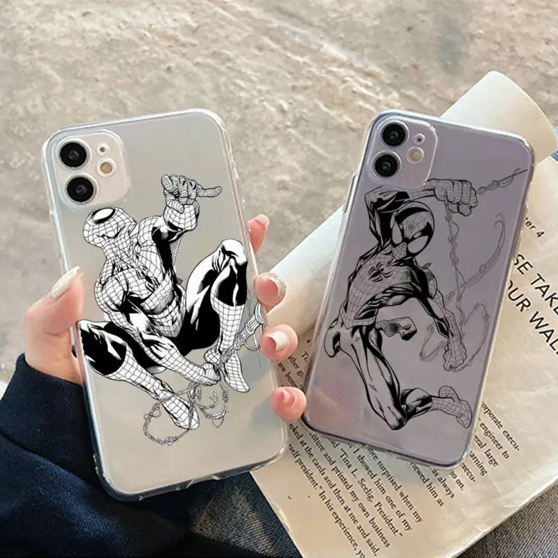 

Disney spiderman Phone Case for iPhone 11 12 13 mini pro XS MAX 8 7 6 6S Plus X 5S SE 2020 XR clear case