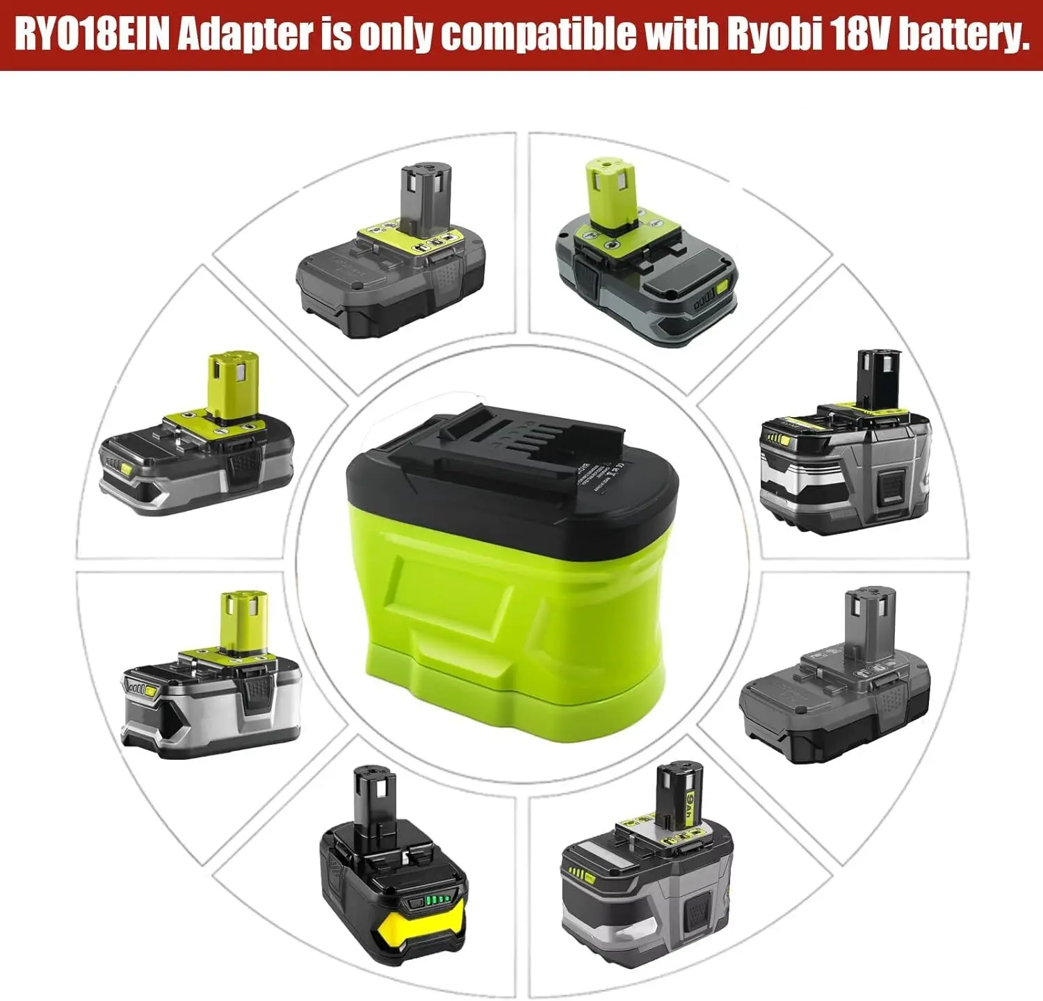 Фото Адаптер аккумулятора для преобразователя литий-ионного аккумулятора Ryobi 18 В для аккумуляторных электроинструментов Einhell 18 В, дрели RYB18EIN №4