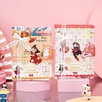dream collection lovely little girl cartoon notebook 1318cm soft pu leather planner 112 sheets