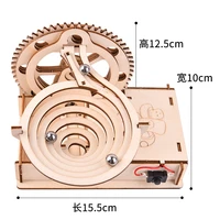 3d wooden puzzle mechanical kit stem science physics toy maze ball assembly model building for kids puzzles for adults