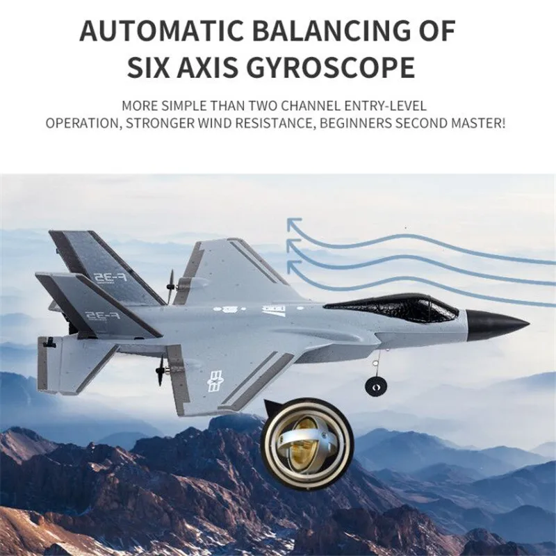 

Rc Plane F35 F22 Fighter 2.4G 4CH EPP RC Airplane Wingspan Remote Control Plane Warbird RTF Flight Toys for Boys Kids Children